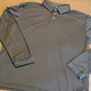 Men's Blue Long Sleeve Golf Shirt